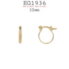 18K Gold Filed Small Hinged Hoops,  10mm