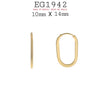 18K Gold Filed Oval Hoops
