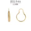 Small 18K Gold Filed Round Hoops Design , Hinged Closure 12mm