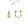 18K Gold Filed Small Hinged Hoops,  10mm