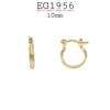 18K Gold Filed Small Hinged Hoops, 10mm