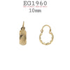 18K Gold Filed Small Hinged Hoops,  10mm