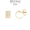 18K Gold-Filed Open Round Hoops, Push Back Closure, 10mm