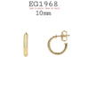 18K Gold-Filed Open Round Hoops, Push Back Closure, 8mm-10mm