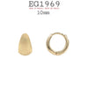 18K Gold-Filed Pear Tear Hoops, 10mm