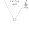 Round Solitaire Charm Pendant  Necklace in Stainless Steel, 18" inch
