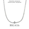 Pear Cut Bezel Set Solitaire CZ Tennis Necklace In Plated Brass, 16"inch