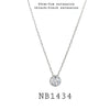 Classic Round Cut Bezel Set  White CZ Solitaire Necklace in Plated Brass, 18"inch