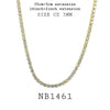 Cubic Zirconia Chain Necklace In Brass