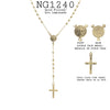 18K Gold-Filled Double Face Medal, St. Benedict Cross Necklace