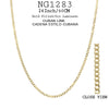 18K Gold-Filled Cuban Link Men's Necklace In 24Inch/60cm