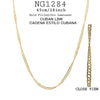 Women Twisted Cuban 18K Gold-Filled Necklace In 18Inch/45cm