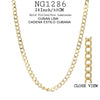 18K Gold-Filled Thick Cuban Link Men's Necklace In 24Inch/60cm