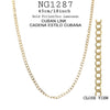 Women Cuban 18K Gold-Filled Necklace In 18Inch/45cm