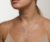 925 Sterling Silver Triple Layered Butterfly CZ Necklace