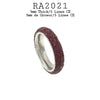 Stainless Steel Red Ruby Crystal Pave Set All Around Wide Eternity Band Ring