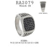 Men Stainless Steel Cubic Zirconia Statement Ring