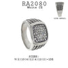 Men Stainless Steel Cubic Zirconia Statement Ring