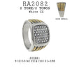 Men Stainless Steel Cubic Zirconia Statement Gold Plated Ring