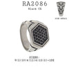 Men Carved Design Stainless Steel Cubic Zirconia Statement Ring