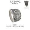 Men Round design PAVE Set CZ Stainless Steel Cubic Zirconia Statement Ring