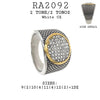 Men Round design PAVE Set CZ Stainless Steel Cubic Zirconia Statement Ring