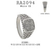 Men Square design PAVE Set CZ Stainless Steel Cubic Zirconia Statement Ring