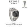 Men Square design PAVE Set CZ Stainless Steel Cubic Zirconia Statement Ring