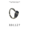 Black Rhodium Cubic Zirconia Ring in Brass