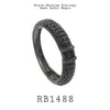 Black Rhodium Plated Cubic Zirconia Eternity Band Ring in Brass