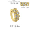 Bubble Design Bezel Set Cubic Zirconia Cocktail Statement Fashion Ring in Brass