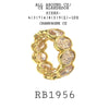 Big Eternity Bezel Set Oval Cut Champagne CZ Ring in Brass, 6mm