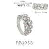 Bubble Design Bezel Set Cubic Zirconia Cocktail Statement Fashion Ring in Brass