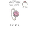 Round Solitaire CZ Halo Cut CZ Silver  Engagement Ring in Brass