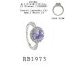 Round Solitaire CZ Halo Cut CZ Silver  Engagement Ring in Brass
