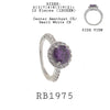 Round Solitaire CZ Halo Cut CZ Silver  Engagement Ring in Brass