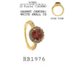 Round Solitaire CZ Halo Cut CZ Gold Plated Engagement Ring in Brass