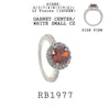 Round Solitaire CZ Halo Cut CZ Silver  Engagement Ring in Brass