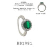 Round Solitaire CZ Halo Cut CZ Silver  Engagement Ring in Brass