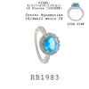 Round Solitaire CZ Halo Cut CZ Silver  Engagement Ring in Brass