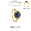 Round Solitaire CZ Halo Cut CZ Gold Plated Engagement Ring in Brass