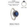 Round Solitaire CZ Halo Cut CZ Silver  Engagement Ring in Brass