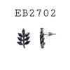 Rhodium Plated Cubic Zirconia Studs Brass Earrings