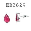 Pear Cut Studs Cubic Zirconia Brass Earrings