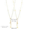 18K Gold-Filled Station Charms Cubic Zirconia Necklace
