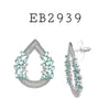 Cubic Zirconia Fashion Drop Brass Earrings
