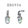 Simple Elegant Cubic Zirconia White Drop Brass Earrings