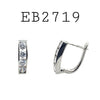 Cubic Zirconia Huggies Brass Earrings