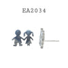 Stainless Steel Stud Twins Boy and a Girl Earrings