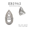 Cubic Zirconia Cuffs Brass Earrings